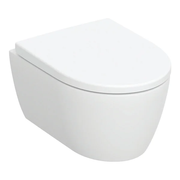 Geberit Icon Compact Wall Hung Pan & Soft Close Seat (rimfree)