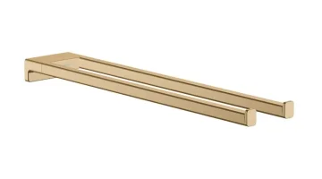 Hansgrohe Addstoris Towel Holder Twin-hand.bbr Brushed Bronze product image - Image 1