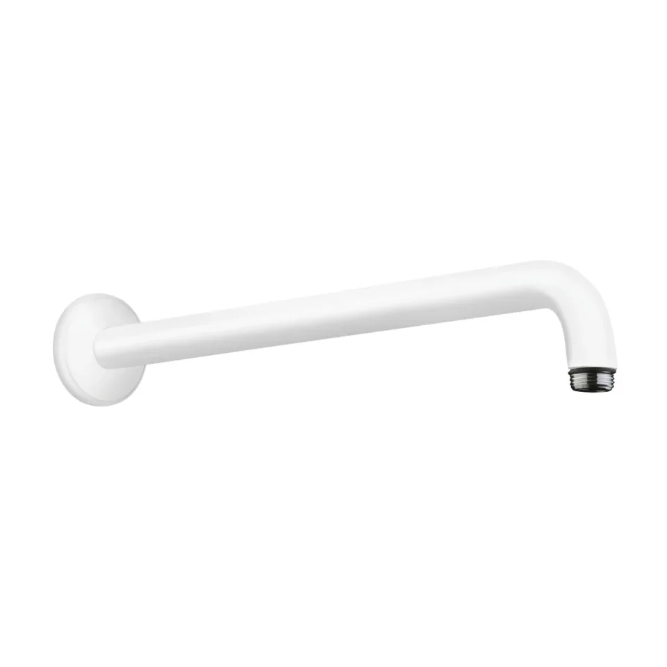Hansgrohe Shower Arm Dn15 389mm Matt White Matt White product image - Image 1