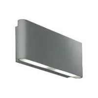 Aurora 240v Aluminium Ip54 Fixed Updown Led Wall Light Satin Silver product image - Image 1