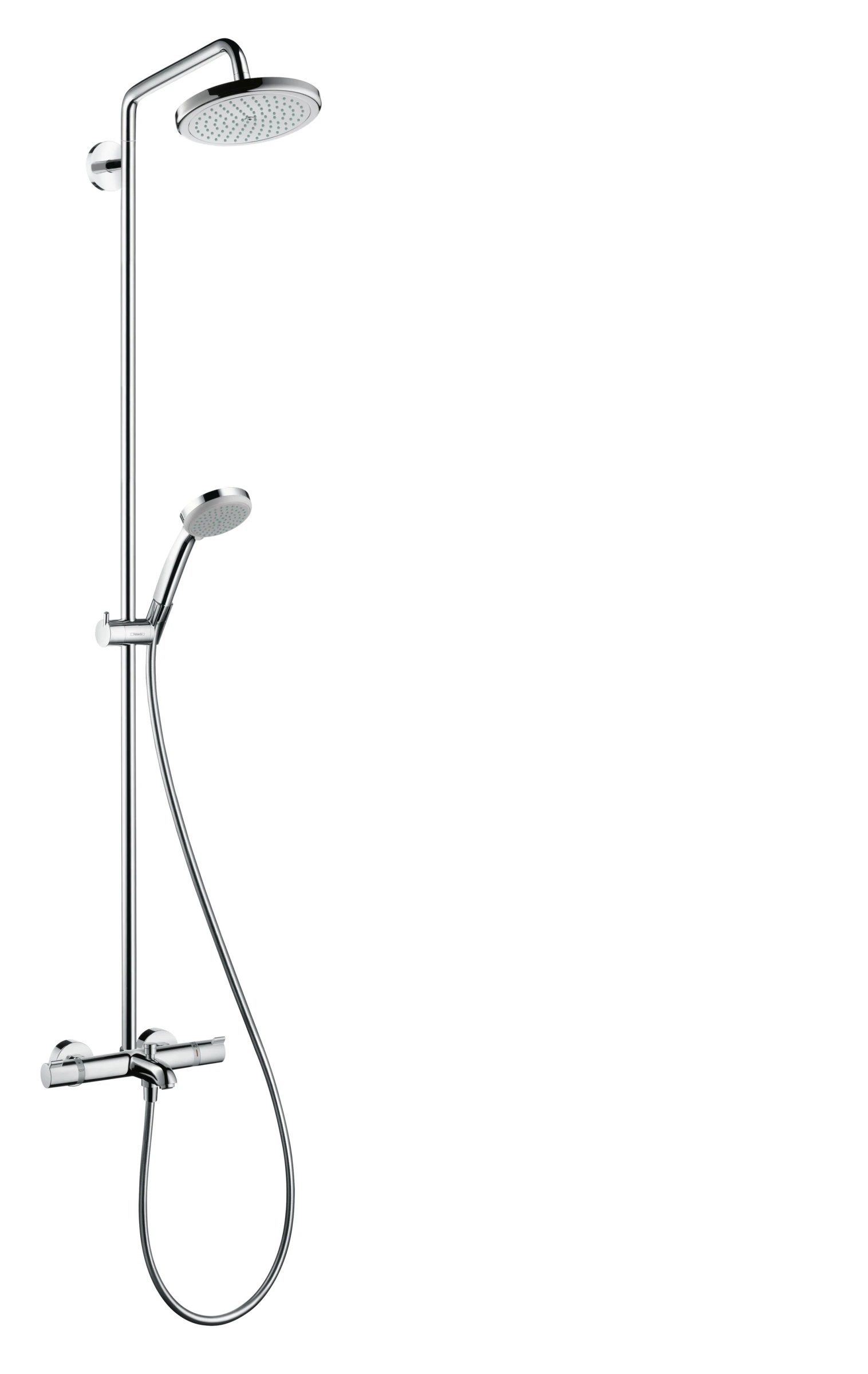 Hansgrohe Croma Showerpipe 220 1jet With Thermostatic Bath Mixer Chrome