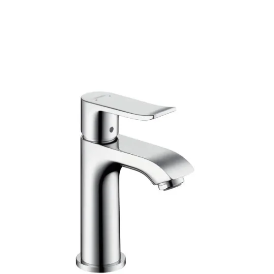 Hansgrohe Metris Basin Mixer 100 Small W/o Rod Chrome detail view - Image 2