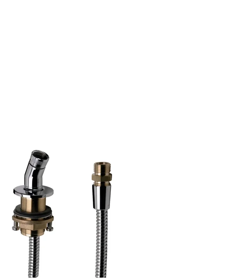 Hansgrohe Shower Support Rim Mounted With Hose Chrome product image - Image 1