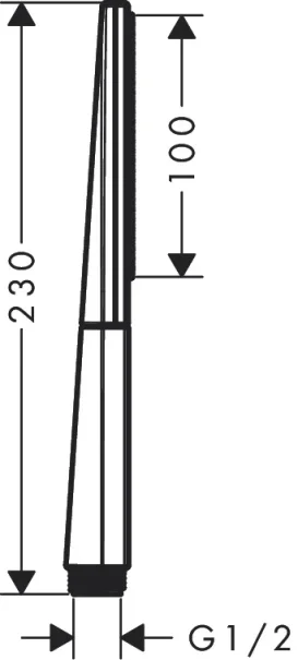 Hansgrohe Rainfinity Hs 1jet Bbc Brushed Black Chrome detail view - Image 2