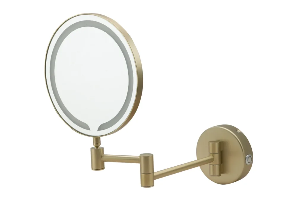 Just Taps Zoom Makeup Mirror Brushed Brass product image - Image 1