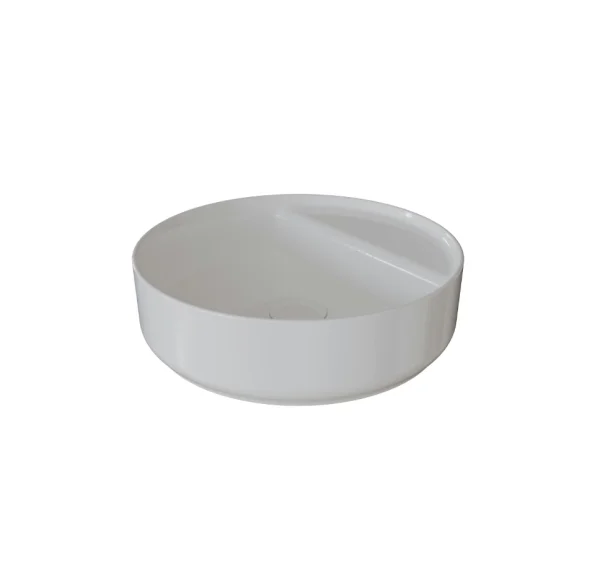 Saneux Oxford 42cm Countertop Basin 0 Tap Hole - Gloss White