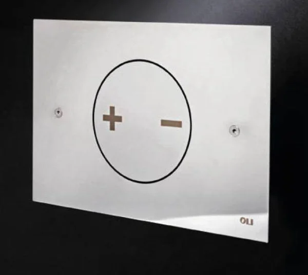 Oli Ino-x 02 Polished Chrome Dual Flush Plate