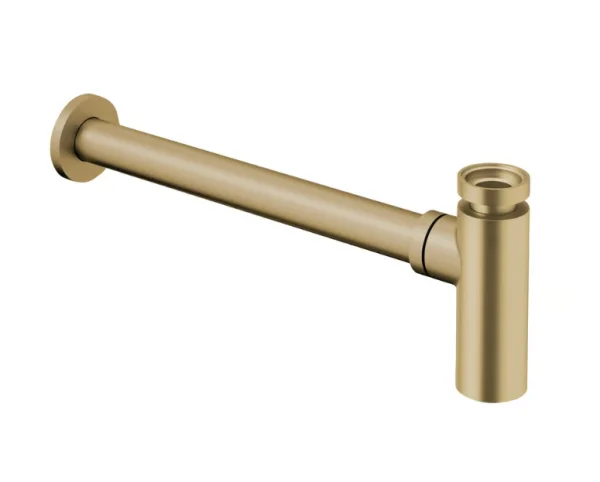Crosswater 3ONE6 Tall Bottle Trap Stainless Brushed Brass Effect