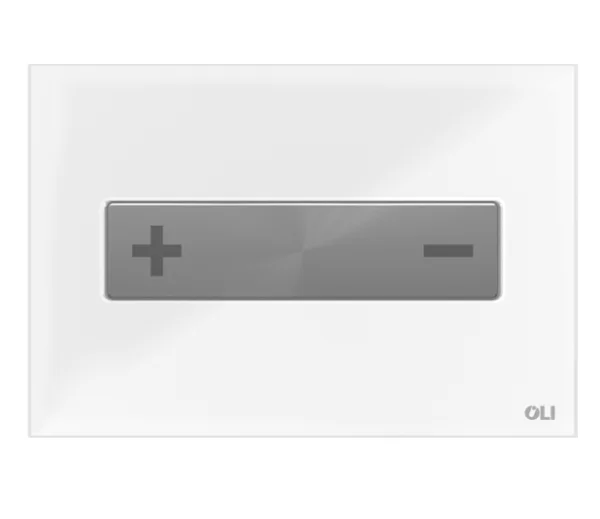 Oli Oceania Mechanical Glass White Polished Chrome Inox Button