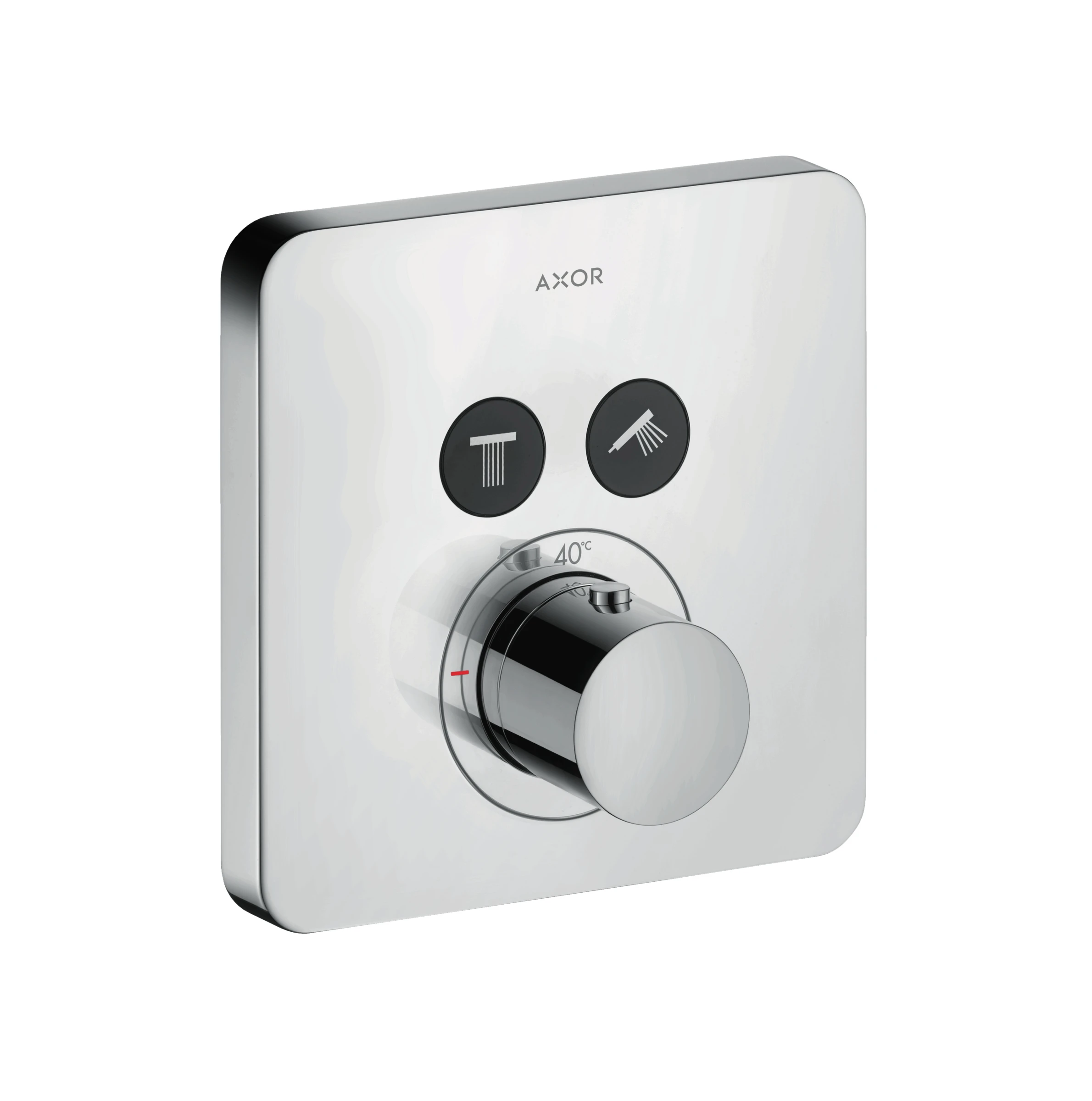 Axor Showersolutions Thermostatic Mixer Softsquare For Concealed Installation For 2 Outlets Stainless Steel