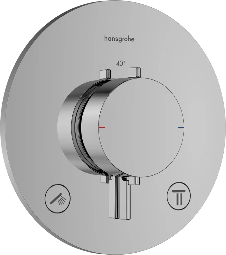 Hansgrohe Ecostat Comf.s Therm.conc.2 Outl.chr Chrome product image - Image 1