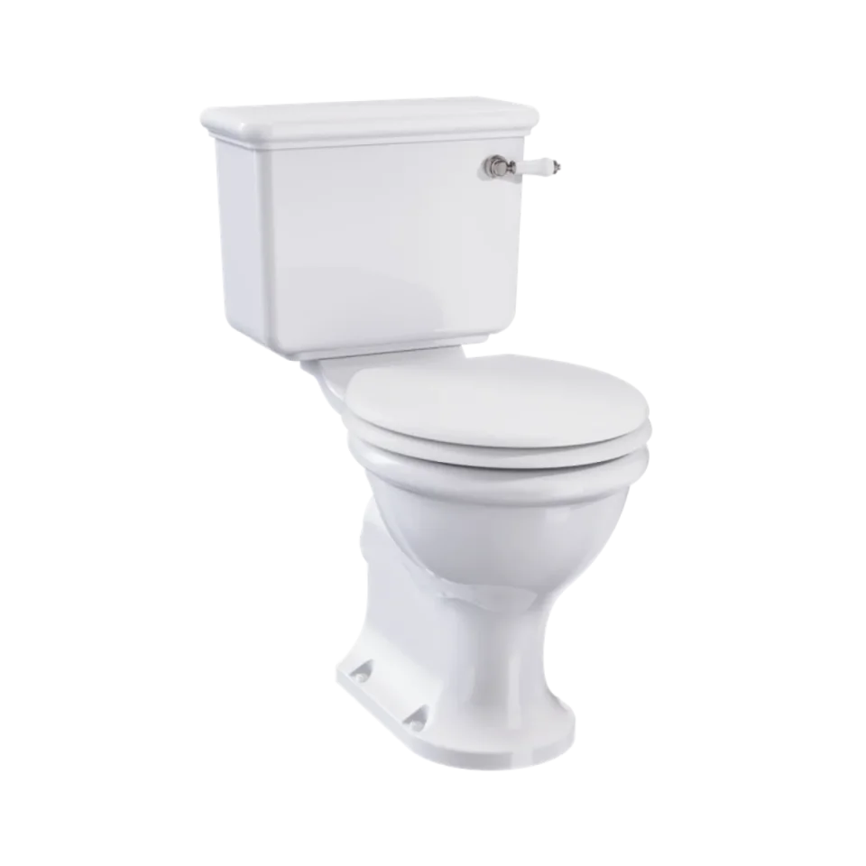 Burlington Guild Slimline 44cm Cistern With Lever White detail view - Image 2