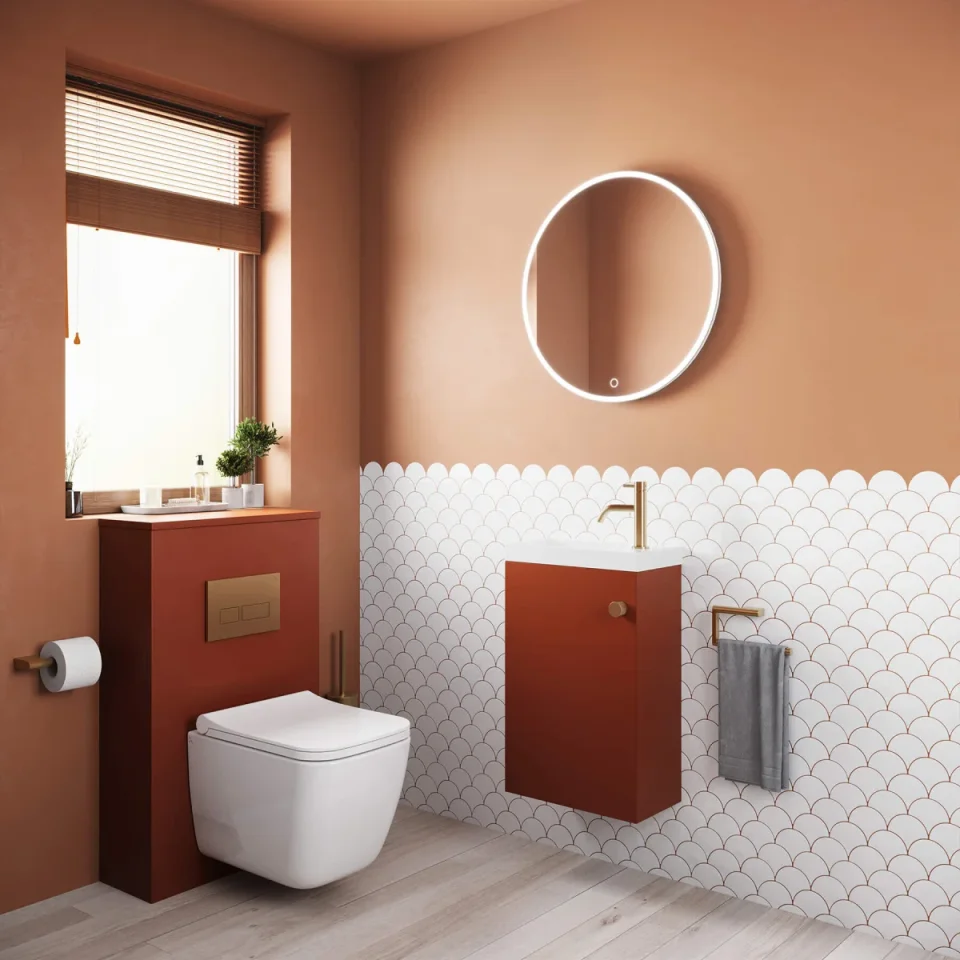Crosswater Alo Cloakroom Unit 400 x 220mm Windsor Oak product image - Image 1
