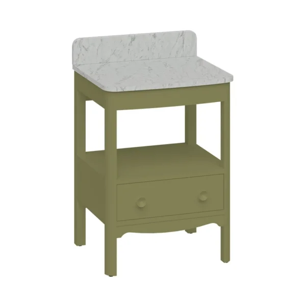 Burlington Guild Vanity Top 620mm With Upstand Cararra