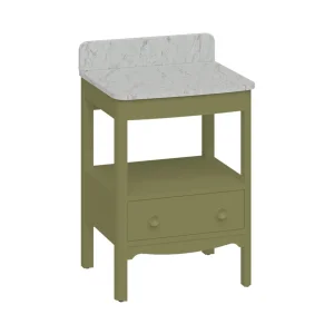 Burlington Guild Vanity Top 620mm With Upstand Cararra