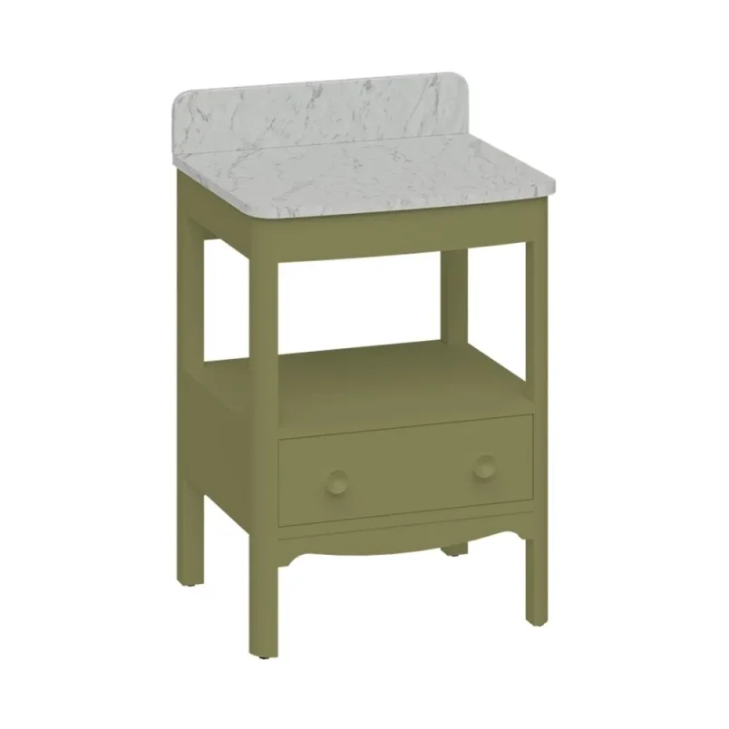 Burlington Guild Vanity Top 620mm With Upstand Cararra product image - Image 1