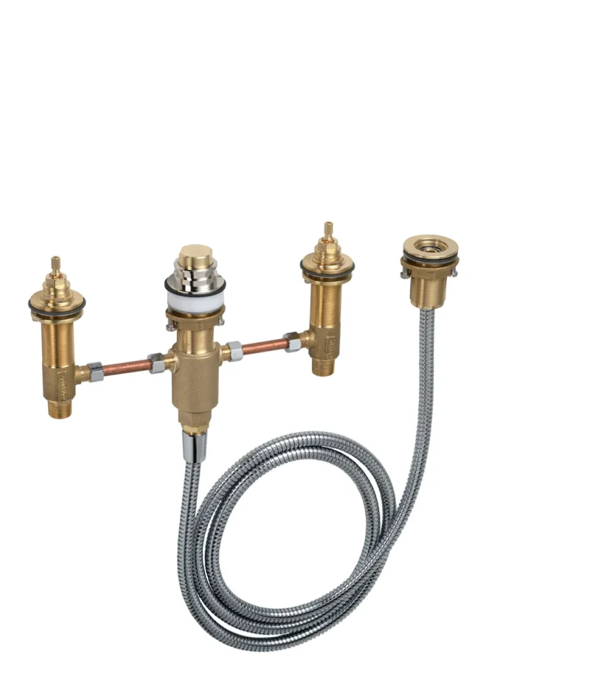 Hansgrohe 4-hole Bath Mixer Basic Set Conc.exp. product image - Image 1
