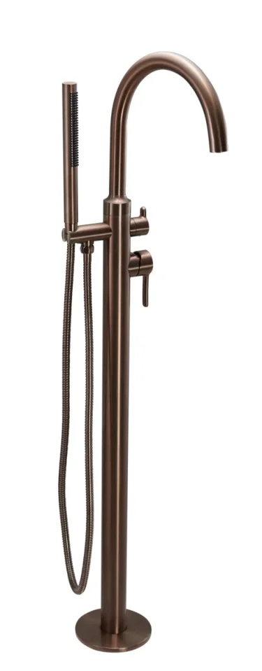Just Taps Kono Floor Standing Bath Shower Mixer With Kit Brushed Bronze product image - Image 1