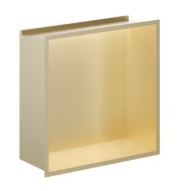 Crosswater Niches 305 X 305mm With Led Light Strip Brushed Brass