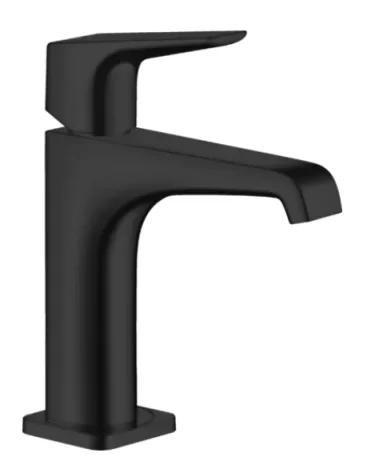 Axor Citterio E Single Lever Basin Mixer 130 With Lever Handle Without Waste Matt Black