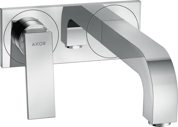 Axor Citterio Single Lever Basin Mixer For Concealed Installation Wall-mounted With Lever Handle, Spout 220 Mm And Plate Chrome