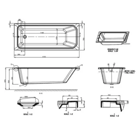 Burlington Arundel 1700 X 700mm Single Ended Bath