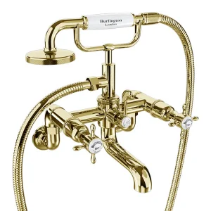 Burlington Guild Bath Shower Mixer Wall Mounted Gold