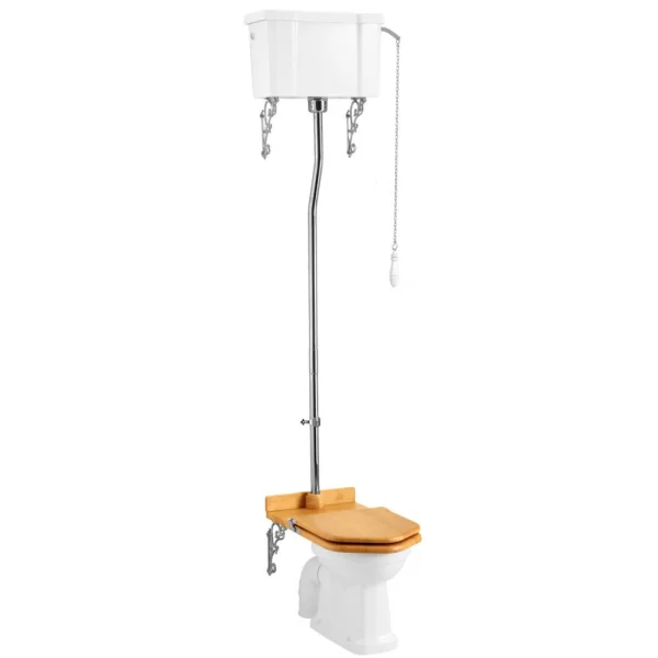 Burlington Brushed Nickel Aluminium High Level Cistern Including Cistern Fittings