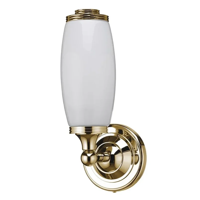 Burlington Round Base Tube Frosted Glass Shade Gold product image - Image 1