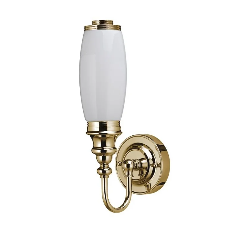 Burlington Ornate Base Tube Frosted Glass Shade Gold product image - Image 1