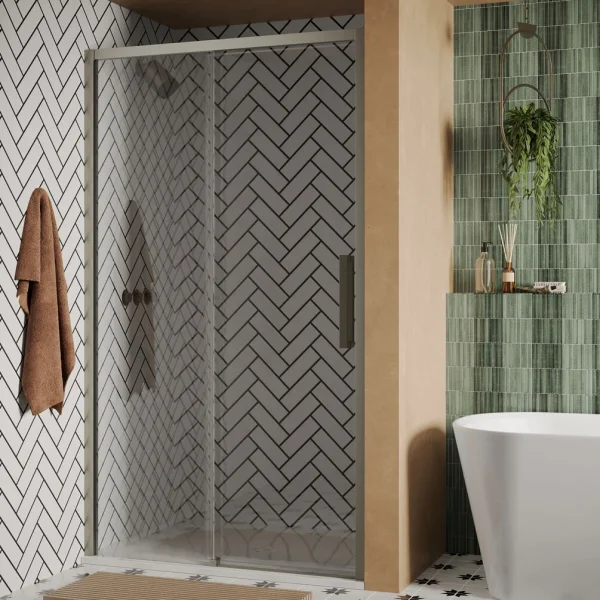 Burlington Classique Sliding Door A 1200 Moving Door Brushed Nickel