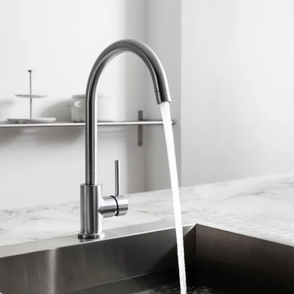 Crosswater MPRO Side Lever Kitchen Mixer Brushed Stainless Steel