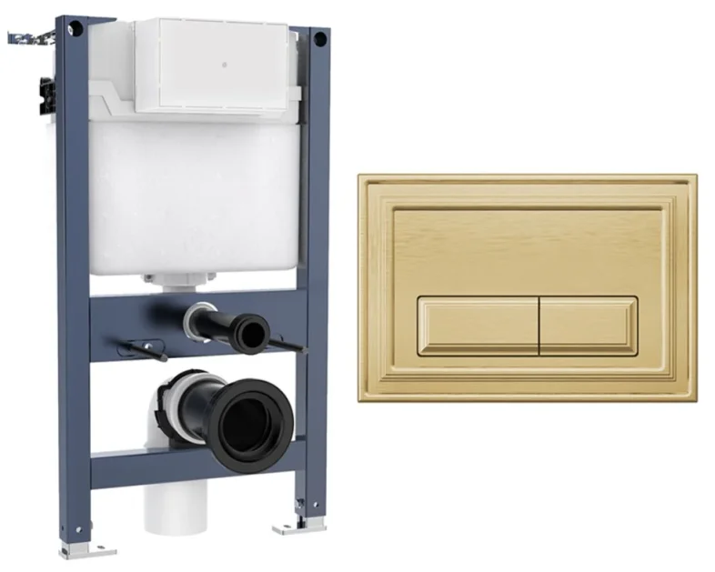Crosswater Belgravia Frame Set 1 Brushed Brass product image - Image 1
