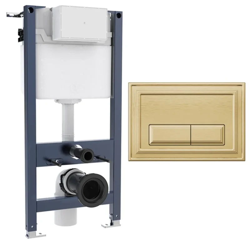 Crosswater Belgravia Frame Set 2 Brushed Brass product image - Image 1