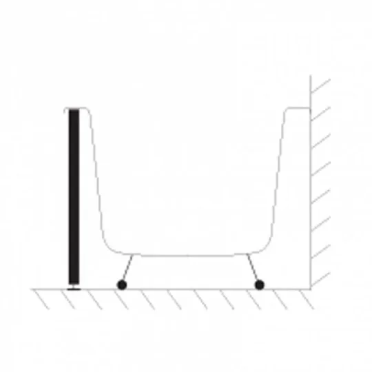 London Showers Em Bath Panel Standard 2100mm technical drawing - Image 2
