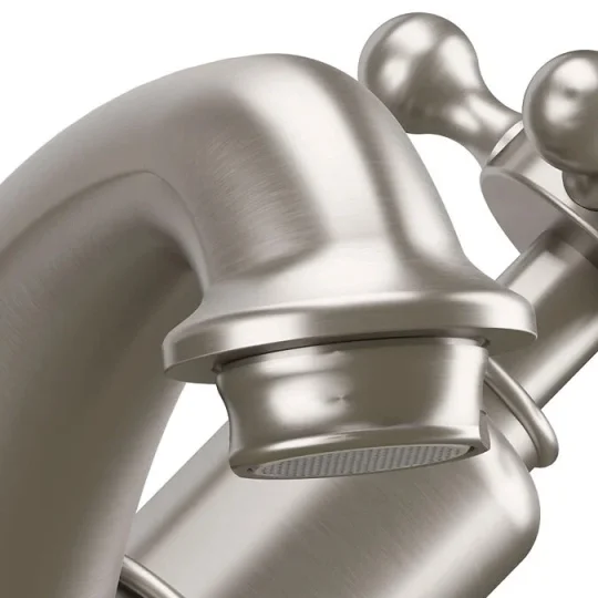 Crosswater Belgravia Crosshead Mono Mixer With Pop Up Waste Brushed Nickel detail view - Image 2