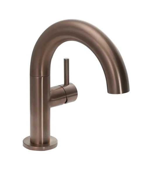 Just Taps Side Lever Basin Mixer Brushed Bronze