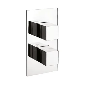 Crosswater Water Square 2 Handle Trimset for Shower Mixer Valve WLBP1500RC+ Chrome