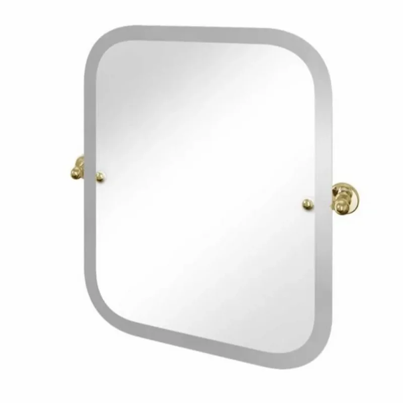 Burlington Rectangular Swivel Mirror Gold product image - Image 1