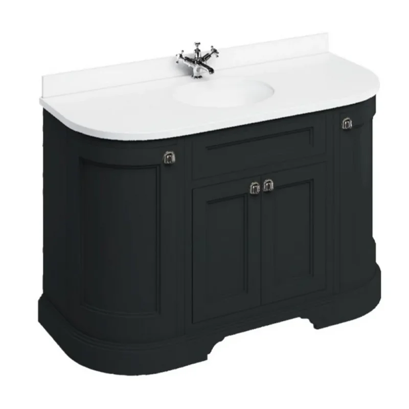 Burlington Door Unit & 2 Round Corner Units Matt Black product image - Image 1