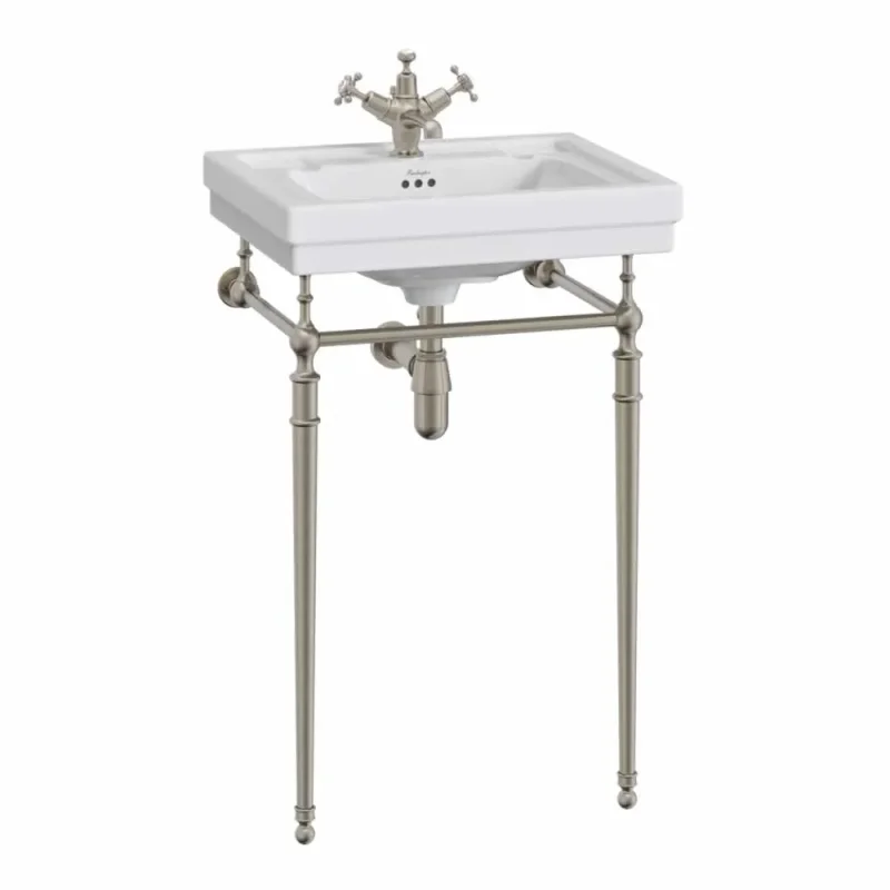 Burlington 56cm/58cm Basin Wash Stand Brushed Nickel product image - Image 1