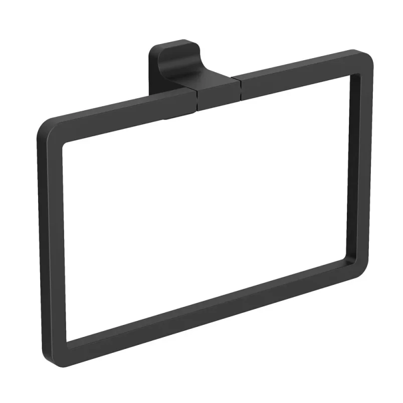 Crosswater Rotar Towel Ring Matt Black product image - Image 1