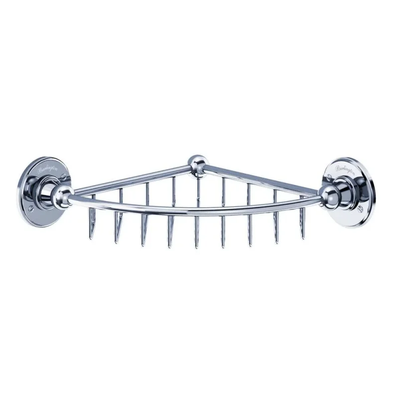Burlington Corner Basket 36mm Deep (215 X 215mm) Chrome product image - Image 1