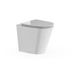 Britton Round Back To Wall Pan Rimless Inc Seat And Fixings