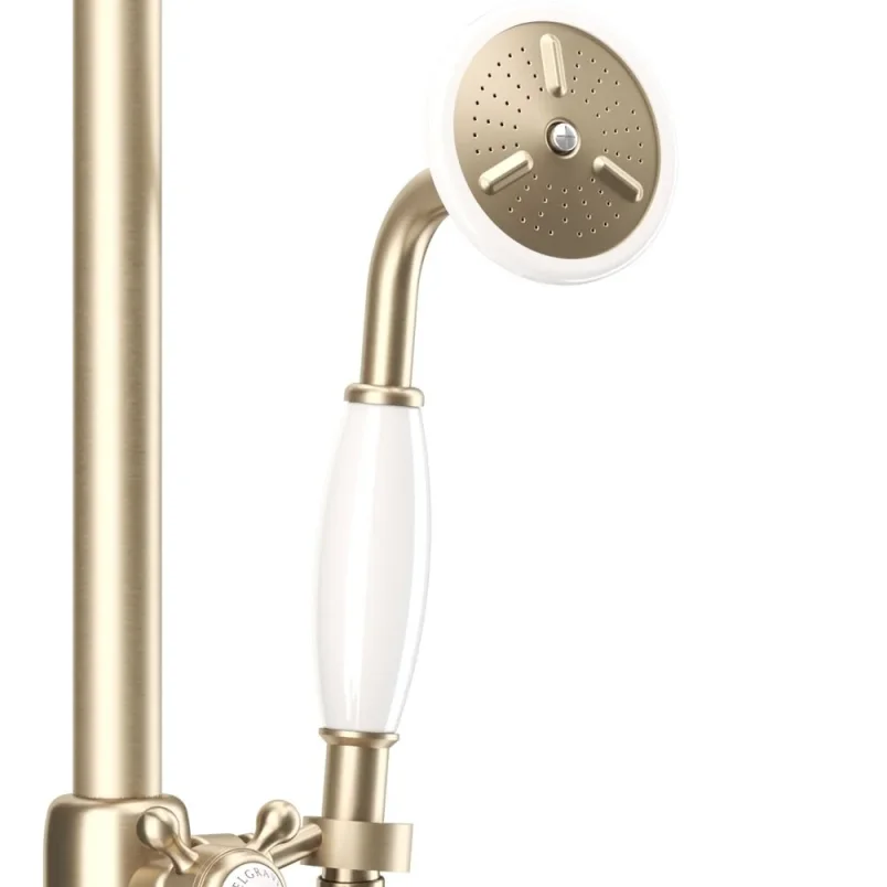 Crosswater Belgravia Slide Rail Kit Brushed Brass detail view - Image 2