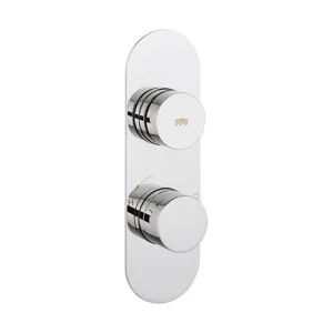 Crosswater Push Button Thermo Valve Dual Control Landscape Chrome