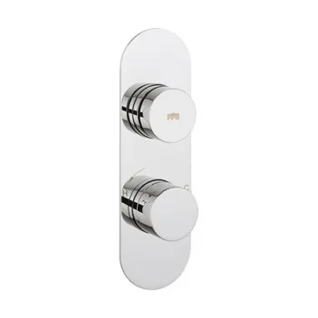 Crosswater Push Button Thermo Valve Dual Control Landscape Chrome