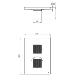 Crosswater Crossbox Limit 2 Oulet Trim & Levers Brushed Brass