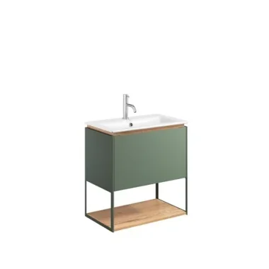 Crosswater Mada Shelf & Frame 600 Sage Green detail view - Image 2
