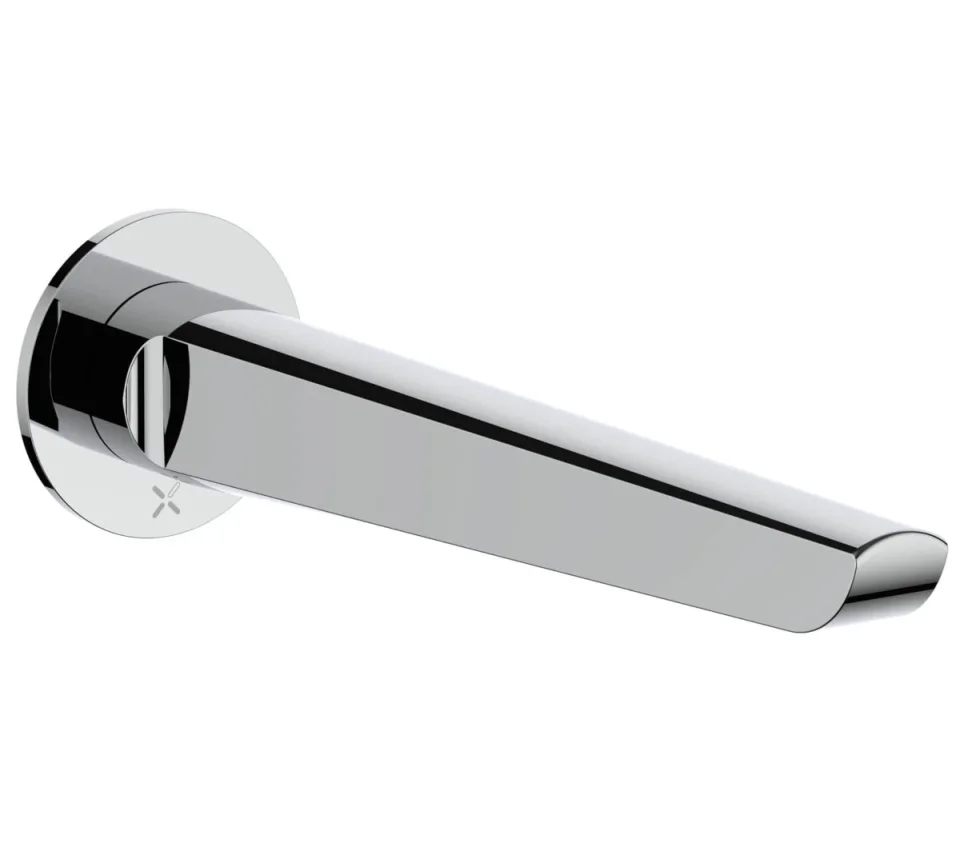 Crosswater Foile Bath Spout Chrome detail view - Image 2